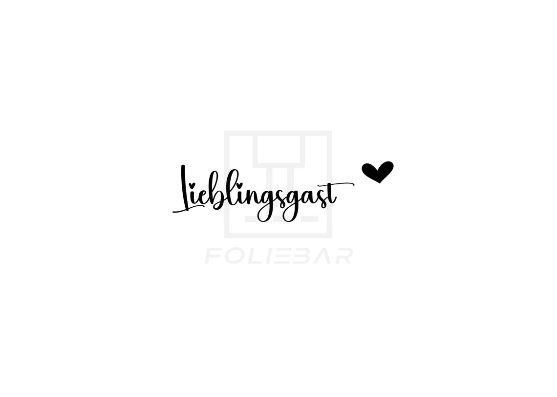 Lieblingsgast Spiegelaufkleber, Spiegel, Flur, Lieblingsgast Herz - Vinyl/Aufkleber/Sticker
