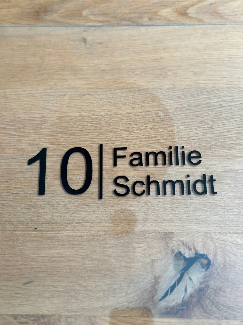 Personalisierter Aufkleber Briefkasten Familienname | Haustür | Namensschild | Hausnummer
