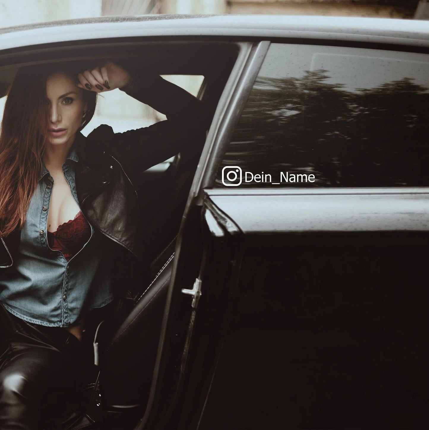 2x Instagram Aufkleber Auto Sticker Wunschtext Tuning Name personalisiert Tuning JDM eigener Name