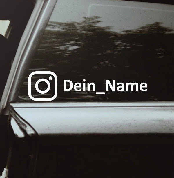 2x Instagram Aufkleber Auto Sticker Wunschtext Tuning Name personalisiert Tuning JDM eigener Name