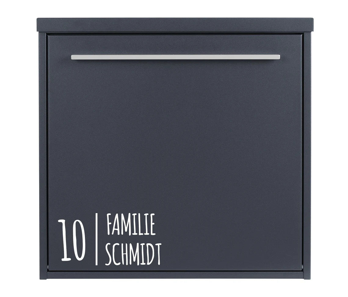 Personalisierter Aufkleber Briefkasten Familienname | Haustür | Namensschild | Hausnummer