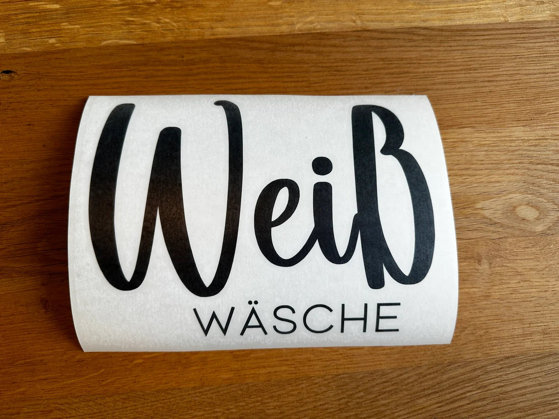 Große Klebebeschriftung für den Wäschekorb TROFAST von IKEA Buntwäsche Weißwäsche Feinwäsche Hosen Handtücher Schwarzwäsche Wolle