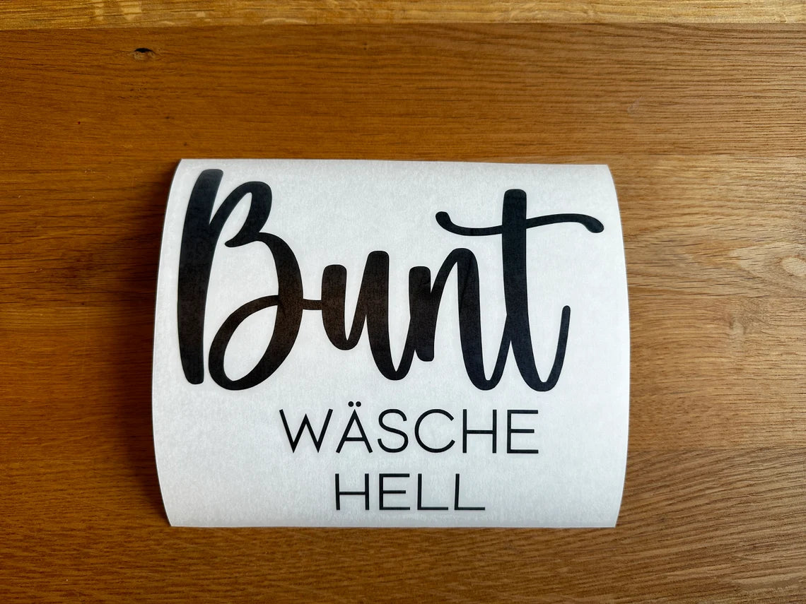 Große Klebebeschriftung für den Wäschekorb TROFAST von IKEA Buntwäsche Weißwäsche Feinwäsche Hosen Handtücher Schwarzwäsche Wolle