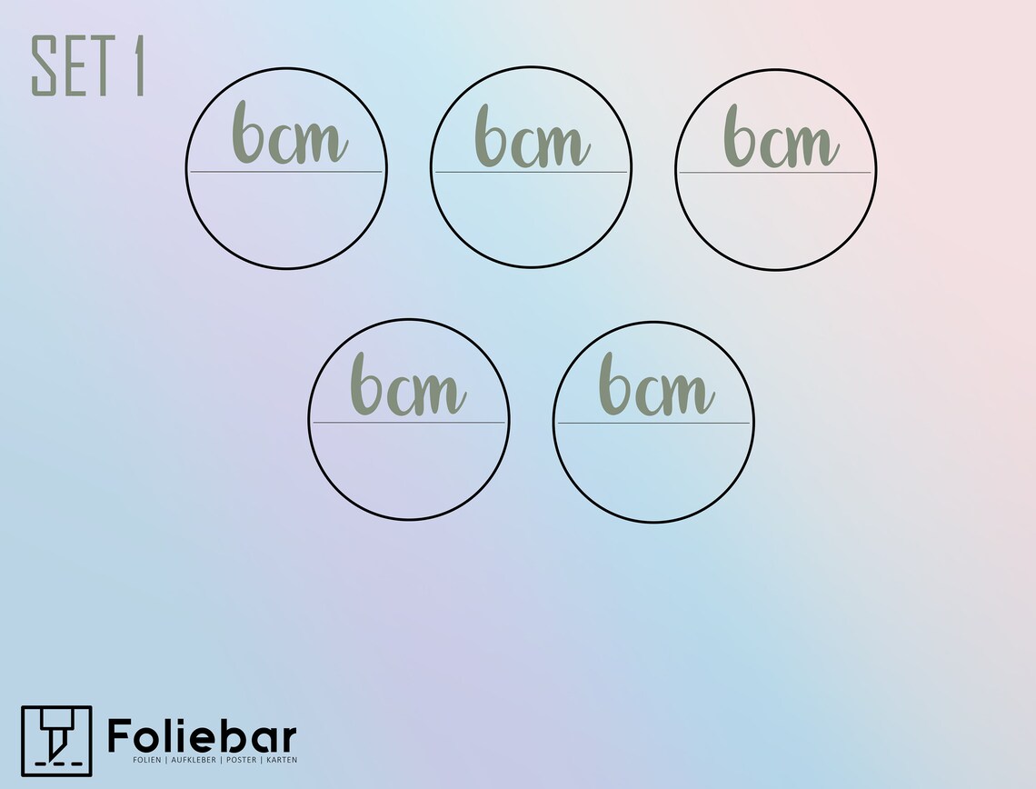 Kreise / Monde Regenbogen Fenstersticker - 5 teiliges Set - runde Fenstersticker | Suncatcher