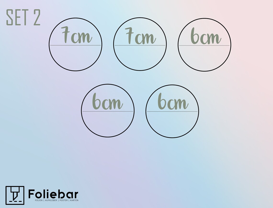 Kreise / Monde Regenbogen Fenstersticker - 5 teiliges Set - runde Fenstersticker | Suncatcher