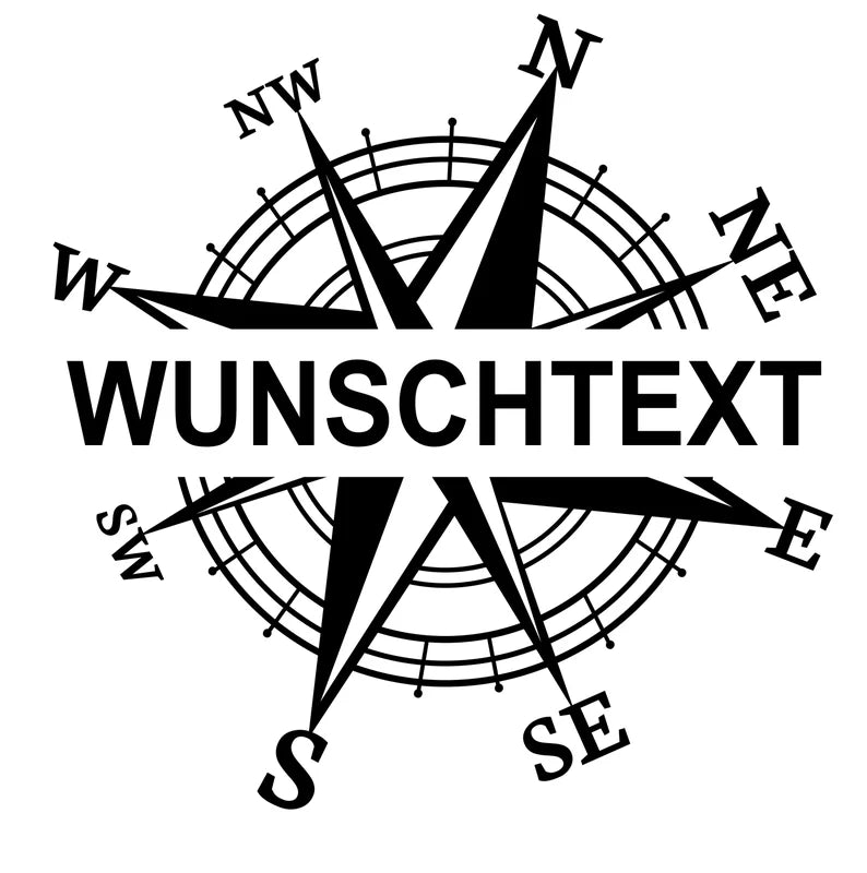 XL Kompass-Aufkleber für Wohnwagen,  Wohnmobile und Camper